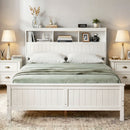 Artiss Queen Bed Frame with Storage Headboard and Footboard Wooden Bed Base White-8