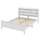 Artiss Queen Bed Frame with Storage Headboard and Footboard Wooden Bed Base White-9