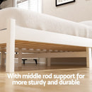 Artiss Bed Frame Double Size Wooden Platform with 2 Storage Drawers White SOFIE-5