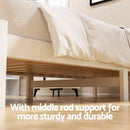 Artiss Bed Frame King Single Size Wooden Platform with 2 Storage Drawers White-4