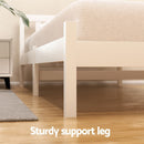 Artiss Bed Frame Queen Size Wooden Platform with 2 Storage Drawers White-6