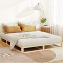 Artiss Bed Frame Queen Size Wooden Base Mattress Platform Timber Pine KALAM-7