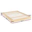 Artiss Bed Frame Double Size Floating Wooden Mattress Base Platform Timber ODIN-2