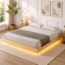 Artiss Bed Frame Queen Size Floating Wooden Mattress Base Platform Timber ODIN-1