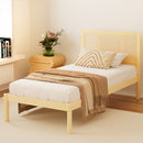 Artiss Bed Frame Single Size Rattan Wooden RITA-7