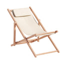Gardeon Outdoor Deck Chair Wooden Sun Lounge Folding Beach Patio Furniture Beige-3