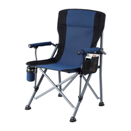 Weisshorn Camping Chair Folding Outdoor Portable Seat Lightweight Beach Picnic Fishing Capacity 120KG Navy Blue - 0