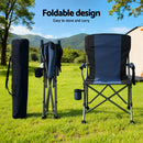 Weisshorn Camping Chair Folding Outdoor Portable Seat Lightweight Beach Picnic Fishing Capacity 120KG Navy Blue-5