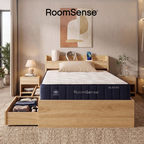 RoomSense Single Firm Mattress 26cm Bundle with Storage Bed Frame