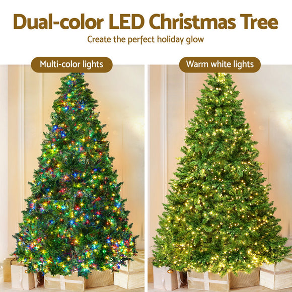 Jingle Jollys Christmas Tree 2.1m Xmas Tree Decoration 8 Light Mode Multi Colour