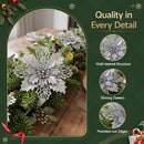 Jingle Jollys 20Pcs Christmas Tree Flower Set Garland Wreath Poinsettia Decorations-7