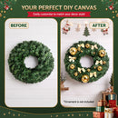 Jingle Jollys Christmas Wreath 60cm Artificial Green Garland Door Decoration 420 Tips Xmas Bush-5