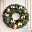 Jingle Jollys Christmas Wreath 60cm Artificial Green Garland Door Decoration 420 Tips Xmas Bush-8