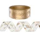 Jingle Jollys 20M Christmas Ribbon Roll Bow Printed Xmas Tree Decor Gift Gold-1