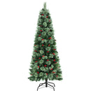 Jingle Jollys Christmas Tree 1.8M LED Xmas Tree Party Decorations Red Barries-3