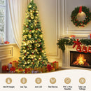 Jingle Jollys Christmas Tree 1.8M LED Xmas Tree Party Decorations Red Barries-4