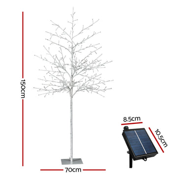 1.5M Christmas Tree 304 LED Solar Jingle Jollys - 0