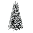 Jingle Jollys Christmas Tree 1.8m Snow Flocked LED Xmas Decoration 8 Light Modes-3