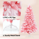 Jingle Jollys Christmas Tree 1.8m Pink Xmas Tree Snowy Party Decor 810 Tips-6