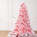 Jingle Jollys Christmas Tree 1.8m Pink Xmas Tree Snowy Party Decor 810 Tips-7