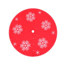 Jingle Jollys Christmas Tree Skirt 120cm Snowflake Ornaments Party Decorations-1
