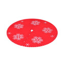 Jingle Jollys Christmas Tree Skirt 120cm Snowflake Ornaments Party Decorations-3