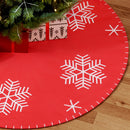 Jingle Jollys Christmas Tree Skirt 120cm Snowflake Ornaments Party Decorations-7