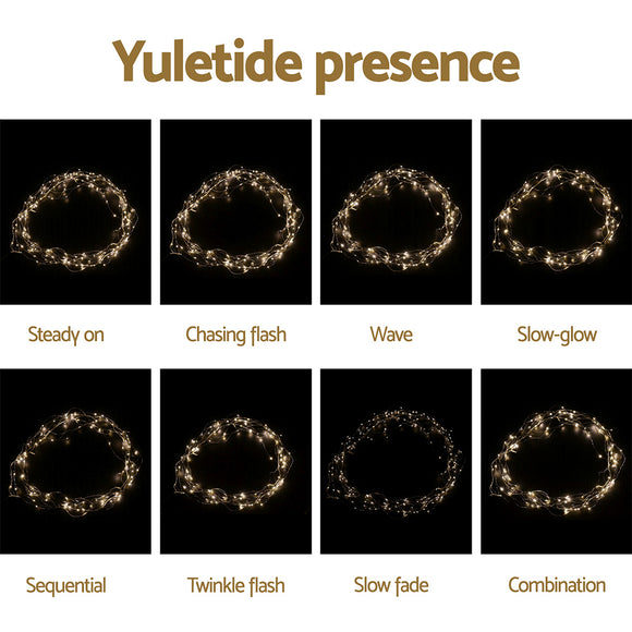 Jingle Jollys 3X3M Christmas Lights Curtain String Light 300 LED Warm White