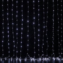 Jingle Jollys 3X3M Christmas Lights Curtain String Light 300 LED Cool White-2