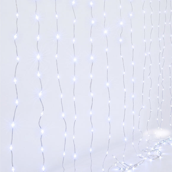 Jingle Jollys 3X3M Christmas Lights Curtain String Light 300 LED Cool White