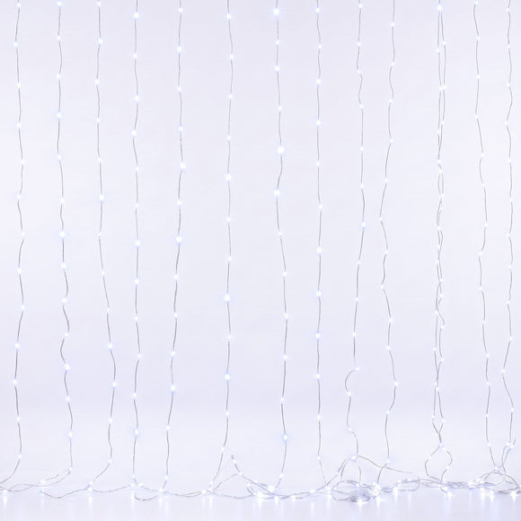 Jingle Jollys 3X3M Christmas Lights Curtain String Light 300 LED Cool White