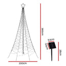 3.6M Christmas Tree 800 LED Solar Net Lights Jingle Jollys-2
