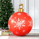 Jingle Jollys Christmas Inflatable Ball Bauble 60cm Outdoor Decoration Red-1