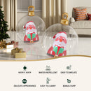 Jingle Jollys Christmas Inflatable Ball 60cm Santa Decoration Giant Bauble Clear-4