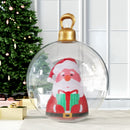 Jingle Jollys Christmas Inflatable Ball 60cm Santa Decoration Giant Bauble Clear-7