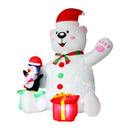 Jingle Jollys Christmas Inflatable Bear 1.8M Height LED Outdoor Decorations Illuminated-1
