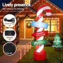 Jingle Jollys Christmas Inflatable Candy Pole 2.4M Illuminated Decorations-7