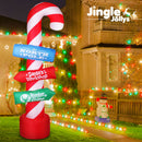 Jingle Jollys Christmas Inflatable Candy Pole 2.4M Illuminated Decorations-9