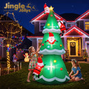 Jingle Jollys Christmas Inflatable Santa Tree 5M Illuminated Decorations-9