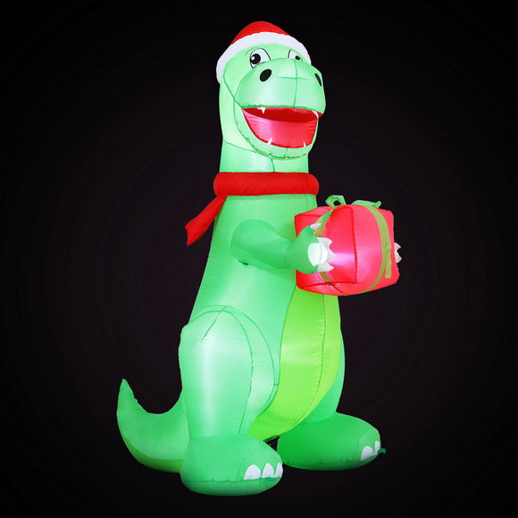 Jingle Jollys Christmas Inflatable Dinosaur 1.8M Height LED Decorations Illuminated