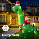 Jingle Jollys Christmas Inflatable Santa Dinosaur 3.8M Illuminated Decorations-3