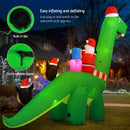 Jingle Jollys Christmas Inflatable Santa Dinosaur 3.8M Illuminated Decorations-4