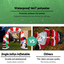 Jingle Jollys Christmas Inflatable Archwary Santa 3M Illuminated Decorations-3