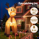 Jingle Jollys Christmas Inflatable Reindeer 5M Illuminated Decorations-4