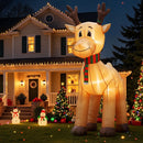 Jingle Jollys Christmas Inflatable Reindeer 5M Illuminated Decorations-9