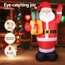 Jingle Jollys Christmas Inflatable Santa 2.4M Illuminated Decorations-4