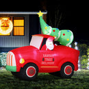 Jingle Jollys Christmas Inflatable Santa Truck 1.6M Height LED Decorations Illuminated-7