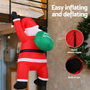 Jingle Jollys Christmas Inflatable Santa Climbing LED Illuminated Decorations 1.9M-5