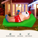 Jingle Jollys Christmas Inflatable Santa Bench 1.8M LED Illuminated Decorations-4