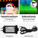 Jingle Jollys Christmas Inflatable Santa Bench 1.8M LED Illuminated Decorations-5